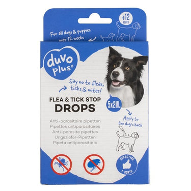 Duvo+ Flea & Tick Stop Anti-Parasite Drops Dog - 5x2ml